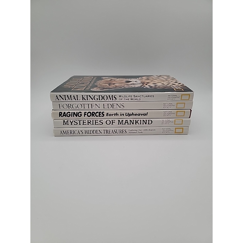 National Geographic Society 5 Book Set Animal‎ Kingdoms Raging Forces Hardcover